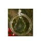 Glass Ring and Crystal Maple Leaf Decoration