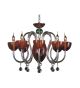 Modern Red Glass Chandelier