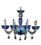 Modern Blue Glass Chandelier