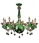 Modern Green Glass Chandelier