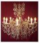 19th Century Elegant Crystal Drop 8 Light Chandelier.