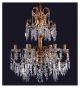 19th Century Crystal Drop Neoclassical 6 Light Chandelier.