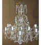 18th Century Pristine Kite Crystal Drop 12 Light Chandelier.