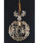Elegant Floral Detailed 1 Light Ball Style Chandelier.
