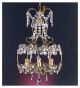 Floral Drum Style 3 Light Crystal Chandelier.