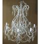 19th Century Crystal Drop Pristine 8 Light Chandelier.