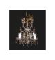 Antique Floral Crystal 4 Light Chandelier.
