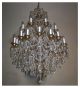 Antique Pristine Crystal Drop 24 Light Hale Style Chandelier.