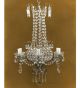 Elegant Crystal Drop 6 Light Regency Style Chandelier.