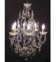 19th Century Colour Crystal Drop 9 Light Chandelier.