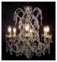 Antique Pristine Crystal Drop 6 Light Chandelier.