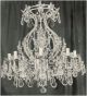 Antique Pristine Continental Crystal Drop 8 Light Chandelier.