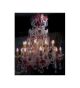 Antique Crystal Drop 18 Light Hale Style Chandelier With Floral Details.