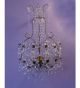 Floral Crystal Drop Detailed 2 Light wall lamp.