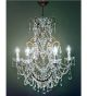 Elegant Modern Crystal Drop 6 Light Chandelier.