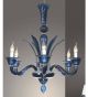 Two Tone Murano Glass 6 Light Venetian Style Chandelier.