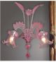 Murano Glass 2 Light Floral Venetian Style Wall Lamp