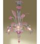 Murano Glass 3 Light Floral Venetian Style Chandelier