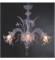 Murano Glass 6 Light Floral Venetian Style Chandelier
