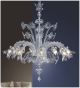 Murano Glass 8 Light Venetian Style Floral Chandelier.