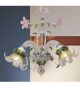 Floral Murano Glass 2 Light wall lamp