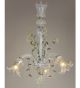 Murano Style Chandelier With Floral and Leaf Design