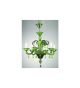 Murano Style Glass Chandelier With Hanging Beads and Crystals