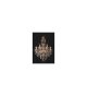 Murano Glass Crystal Drop 15 Light Hale Style Chandelier.