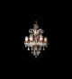 Murano Glass 6 Light Antique Style Chandelier.
