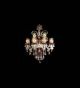 Murano Glass Tiered 12 Light Antique Style Chandelier.