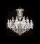Crystal Crop Murano Glass 18 Light Hale Style Chandelier.