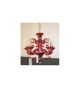 Murano Glass 5 Light Crystal Drop Chandelier.