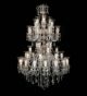 Murano Glass 48 Light Neoclassical Tiered Chandelier.