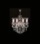 Antique Murano Glass Crystal Drop 8 Light Chandelier.