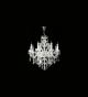 Elegant Crystal Drop Murano Glass 8 Light Chandelier.