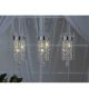 Hanging Glass Triple Modern Cylinder Pendants.