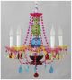 Small Murano Glass Chandelier With Bead and Crystal