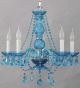 Stock Small Murano Glass Chandelier With Bead and Crystal