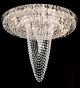 Flush Fitting Chandelier With Hanging Crystal Detail