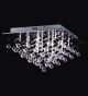 Triangular Crystal Drop Surface Mounted 16 Light Chandelier