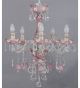 Clear & Coloured Glass Murano Style Chandelier