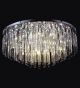 25 Light Tiered Crystal Prism Flush Fitting Light