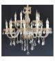 Murano Style Chandelier With Hanging Crystal 