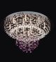 Two Tone Crystal Cluster Flush Fitting Light