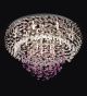 Two Tone Crystal Cluster Surface Mounted Ceiling Light