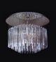 15 Light Crystal Stalactite Flush Fitting Chandelier