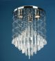 3 Light Icicle Crystal Flush Fitting Light