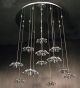 13 Light Floral Crystal Drop Chandelier