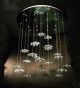 18 Light Floral Crystal Drop Chandelier