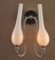 Modern 2 Light White Murano Style Wall Light